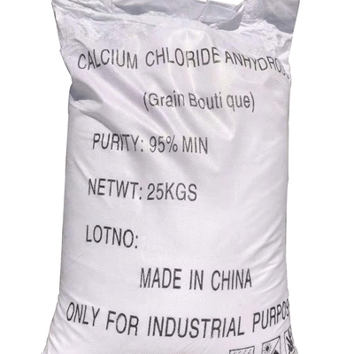 CaCL2 كلوريد الكالسيوم 95 ٪ بريلات خالية من الماء 27 MT/ 20GP 25 KG / BAG